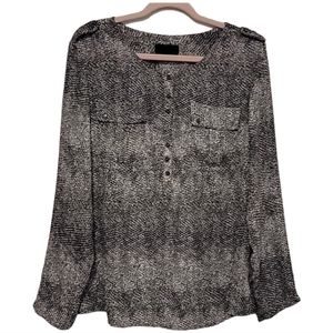 Cynthia Rowley Snakeskin Print Blouse